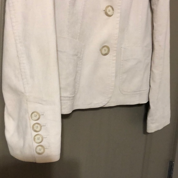 Ann Taylor corduroy lt beige long sleeved blazer - Picture 4 of 8